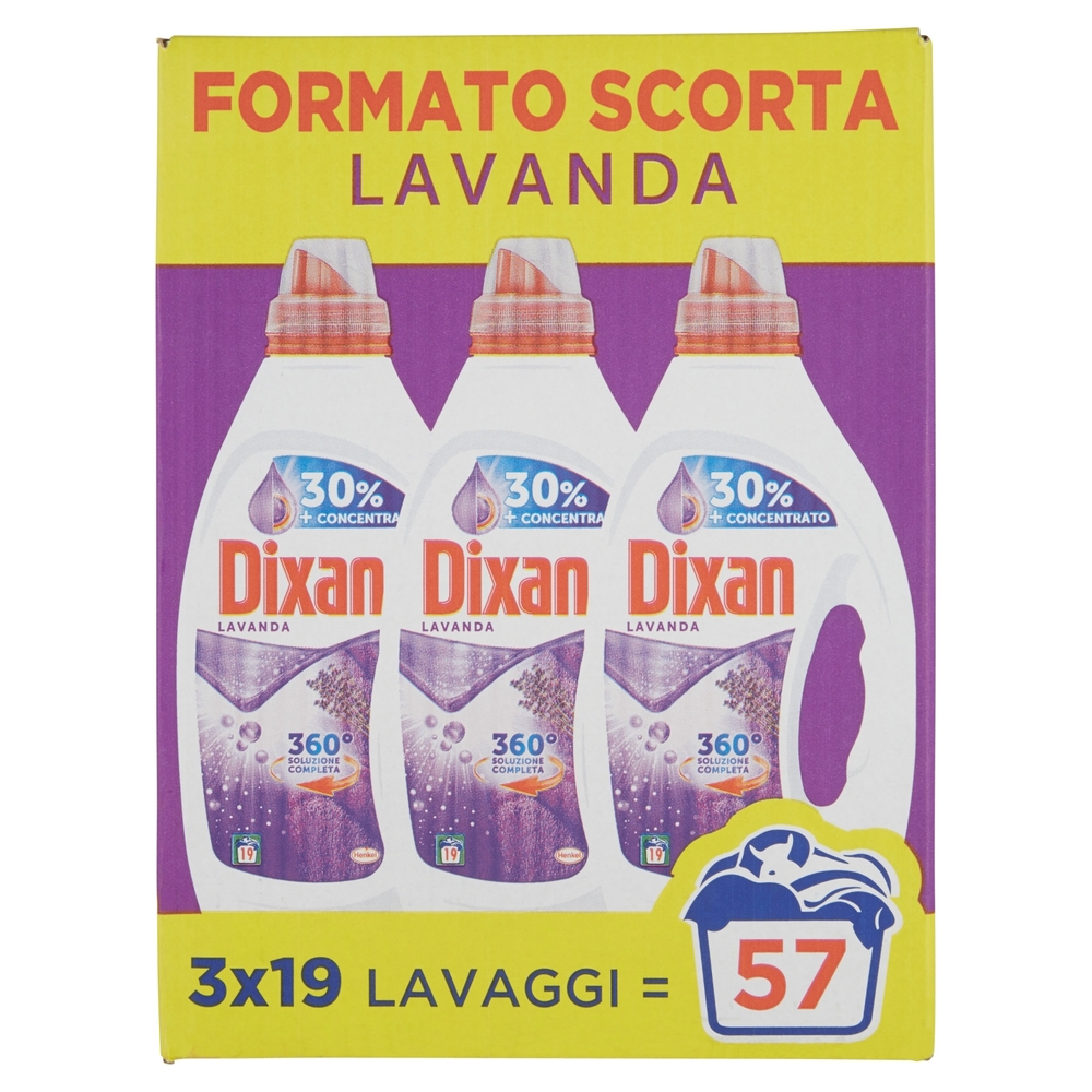 DIXAN Liquido Lavanda 360° Tripack 57 Lav. (3x19)